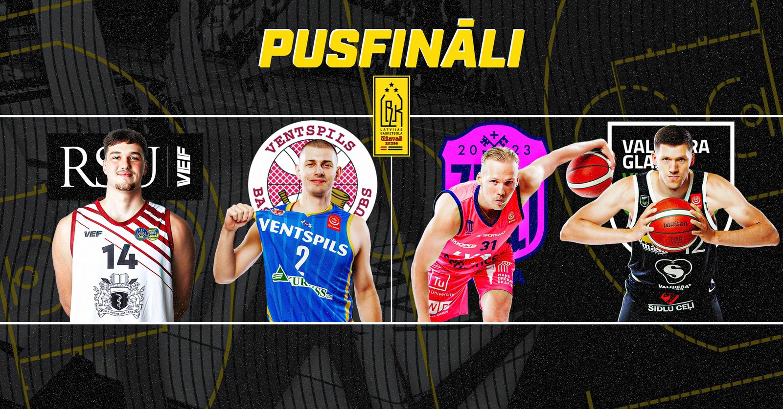 Latvijas Basketbola Užavas kauss: pusfināla sēriju pirmās cīņas sestdien Rīgā
